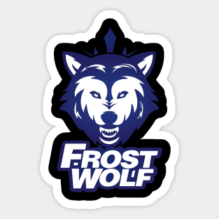 frost wolf glow design Sticker